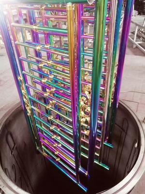 Pvd Titanio Nitruro Ring Coating Machine / Gioielleria Pvd Gold Ring Vacuum Coating Machine