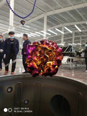 Alte prestazioni Foshan Glass Wine Cup Vacuum PVD Coating Equipment For Gold Silver Rainbow Black Color