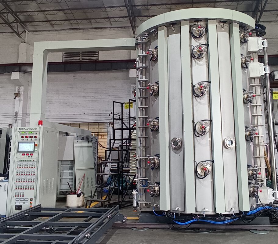 Macchina di rivestimento PVD ad alta capacità per grandi parti metalliche con sistema di controllo automatico completo