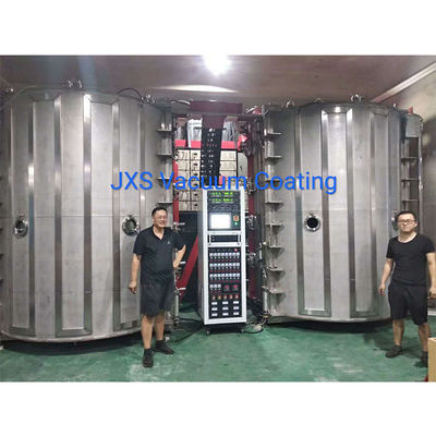 Un buon prezzo. Macchina di rivestimento di titanio di vuoto PVD del doppio Ti ad alto rendimento delle camere per le piccole parti dell'hardware dell'acciaio inossidabile ss in linea